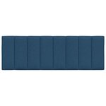 vidaXL Coussin de tête de lit Hanko bleu 140 cm tissu