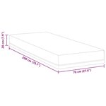 vidaXL Matelas Moyennement ferme 70 x 200 cm Blanc et Bleu