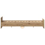 vidaXL Cadre de lit sans matelas chêne artisanal 135x190 cm