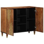 vidaXL Buffet Marron 90 x 33.5 x 75 cm Bois de manguier massif