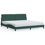 vidaXL Cadre de lit sans matelas vert foncé 200x200 cm velours