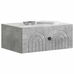 vidaXL Cabinet de chevet mural 2 Pièces Gris béton 49 x 34 5 x 20 cm