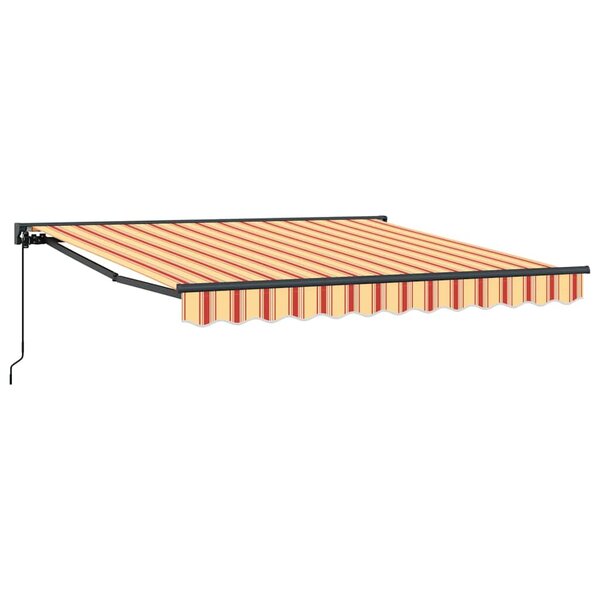 vidaXL Auvent Rétractable Jaune et Orange 350x250 cm tissu