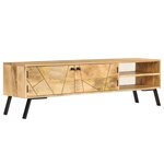 vidaXL Meuble TV Bois de manguier massif 140x30x40 cm