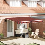 vidaXL Auvent rétractable automatique avec LED Orange et Marron 400x350 cm
