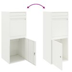 vidaXL Boîte de dépôt de colis Blanc 41 x 38 x 103 cm Acier