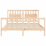vidaXL Cadre de lit sans matelas 160x200 cm bois massif de pin