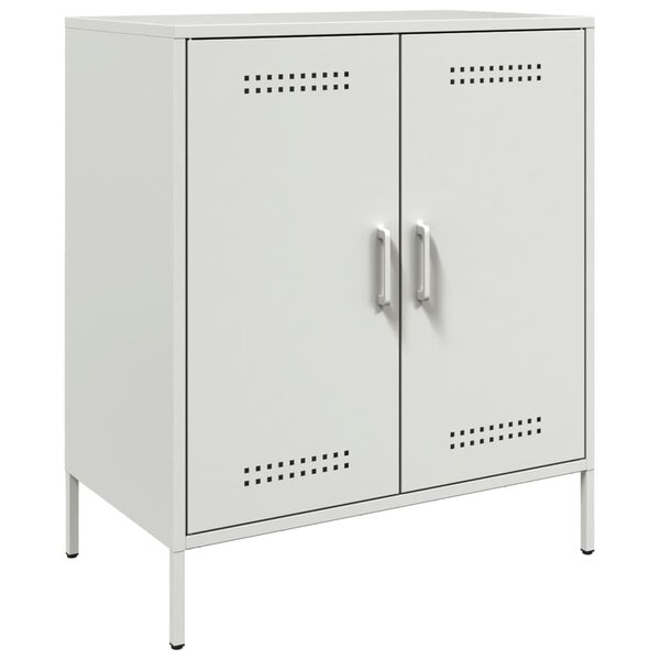 vidaXL Buffet blanc 68x39x79 cm acier