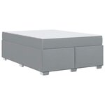 vidaXL Cadre de lit avec matelas Gris clair 160 x 200 cm tissu