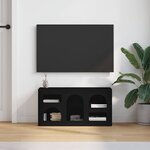 vidaXL Meuble TV Noir 80 x 35 x 40 cm Bois d'ingénierie