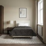 vidaXL Duvet d'été simple Matelassé Anthracite 155 x 200 cm