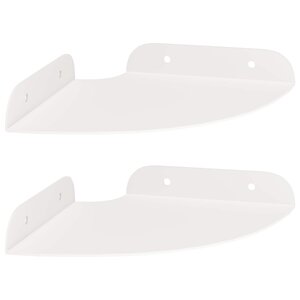 vidaXL Étagère flottante avec étagère 2 Pièces Blanc 15 x 15 x 2 cm