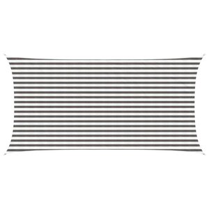 vidaXL Voile d'ombre 2 5 x 5 m HDPE Rectangulaire Gris clair et blanc