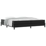 vidaXL Cadre de lit avec matelas Noir 200 x 200 cm tissu