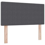 vidaXL Tête de lit LED avec tête de lit Gris foncé 90 cm Polyester