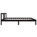 vidaXL Cadre de lit sans matelas noir bois massif 100x200 cm