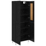vidaXL Haut Armoire Chêne noir 69 5 x 34 x 180 cm Bois d'ingénierie
