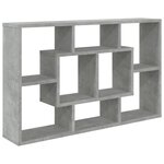 vidaXL Étagère murale Gris béton 85x16x52 5 cm Bois d'ingénierie
