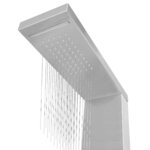 vidaXL Système de panneau de douche Acier inoxydable Carré