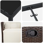 vidaXL Ensemble de 5 pièces de salle à manger de jardin Rattan Poly marron