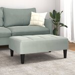 vidaXL Repose-pied gris clair 77x55x31 cm velours