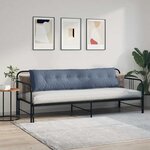 vidaXL Coussin de Dos Bleu 200 x 50 cm Tissu en velours côtelé