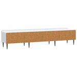vidaXL Meuble TV Blanc 147 x 34 5 x 32 cm Bois d'ingénierie