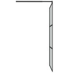 vidaXL Paroi de douche 115x195 cm Verre ESG foncé Noir