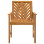vidaXL Chaises à manger de jardin lot de 2 bois massif d'acacia