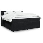 vidaXL Sommier à lattes de lit et matelas Noir 200x200 cm Velours
