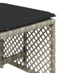 vidaXL Tabourets de jardin et coussins lot de 4 gris clair 41x41x36 cm