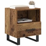 vidaXL Cabinet de chevet avec tiroir Bois ancien 40 x 35 x 47 5 cm