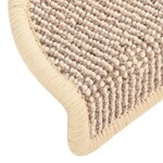 vidaXL Tapis de marches d'escalier 15 Pièces Blanc et marron 56x17x3 cm