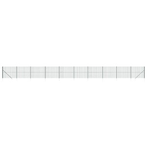 vidaXL Clôture en treillis métallique et piquet d'ancrage vert 2 2x25m