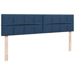 VidaXL Cadre de lit ottoman avec matelas bleu 200x200cm tissu