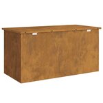 vidaXL Boîte de Rangement Extérieure Rouillé 100 x 50 5 x 50 cm Acier