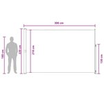 vidaXL Store latéral rétractable 220 x 300 cm Polyester Rectangulaire