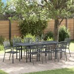 Ensemble meuble de couloir 9 pièces vidaXL en acier anthracite