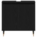 vidaXL Meuble Sous Lavabo Chêne Noir 58x33x60 cm Bois d'Ingénierie
