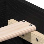 vidaXL Cadre de lit Chêne noir 135 x 190 cm Bois d'ingénierie