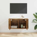 vidaXL Meuble TV mural Bois ancien 80 x 34 5 x 40 cm Bois d'ingénierie