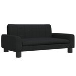 vidaXL Canapé pour enfants noir 70x45x30 cm tissu