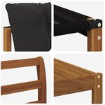 vidaXL Ensemble de canapés d'extérieur 10 pc Naturel et Noir