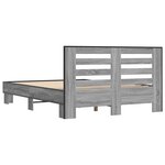vidaXL Cadre de lit sans matelas sonoma gris 120x200 cm