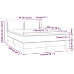 vidaXL Sommier à lattes de lit avec matelas Bleu 140x200 cm Tissu