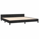 vidaXL Cadre de lit sans matelas noir 200x200 cm velours