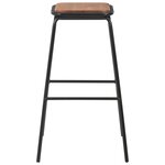 vidaXL Mobilier de bar 3 Pièces Acier Noir et marron