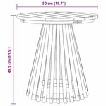 vidaXL Table de jardin d'appoint Marron 50 x 50 x 49 5 cm