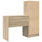 vidaXL Bureau avec rangement 2 Pièces Chêne Sonoma Bois d'ingénierie