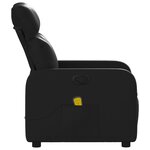 vidaXL Fauteuil inclinable massant en similicuir noir
